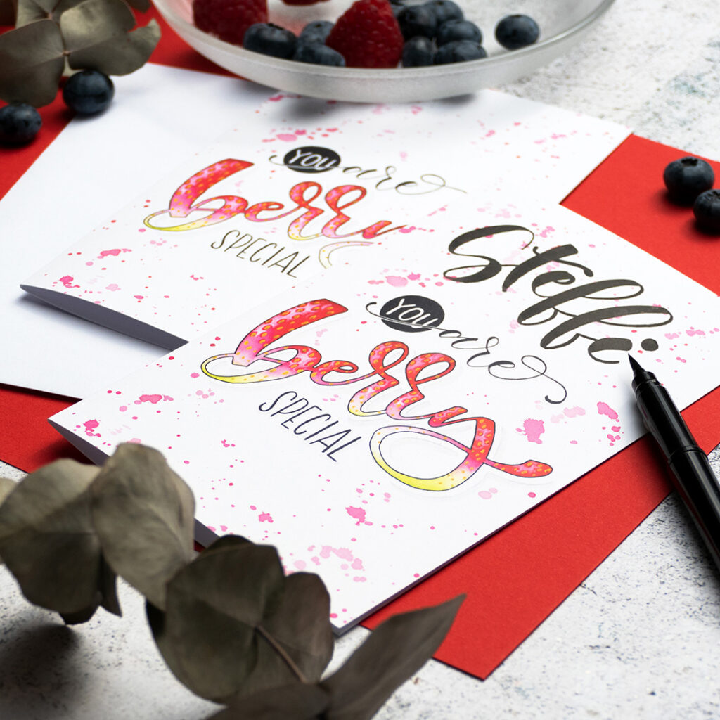 Handlettering.Aquarell.Grusskarte