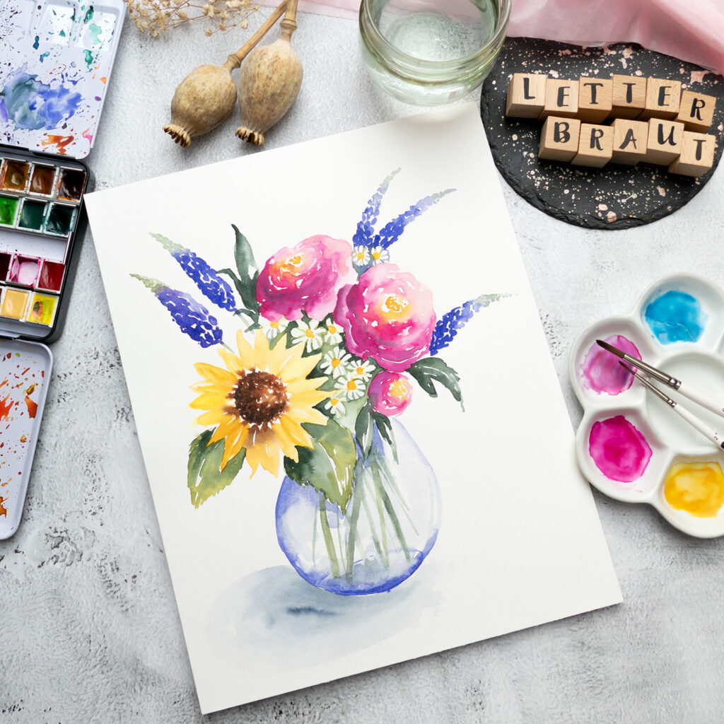 Aquarell.Workshop.Sommerstrauß
