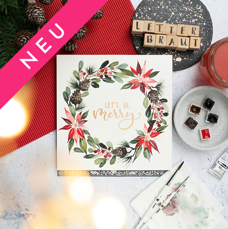 Online Workshop Aquarell Adventskranz Neu
