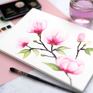 Aquarell Workshop Tulpen Magnolien Loose Watercolor