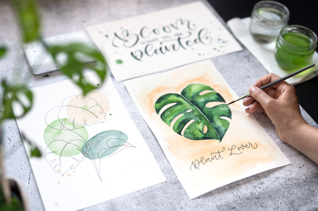 Aquarell Handlettering Workshop Frankfurt