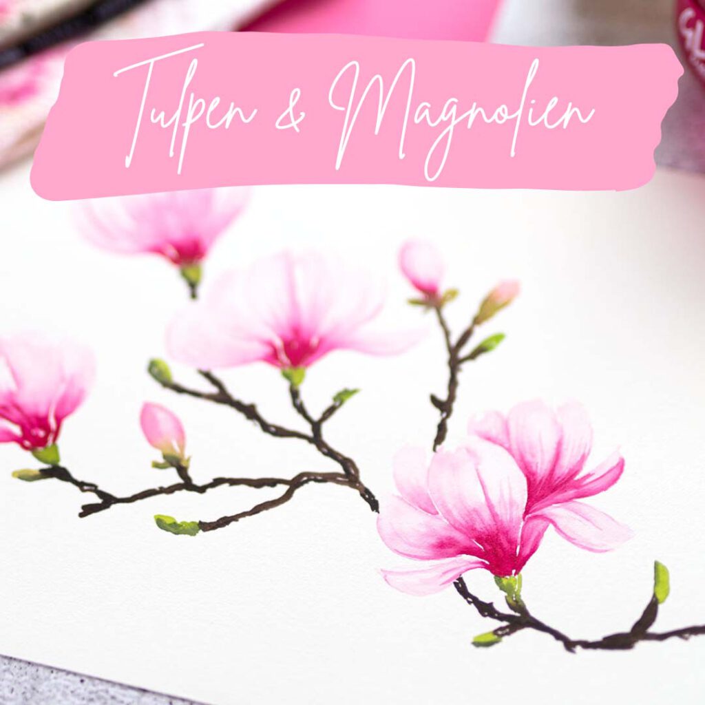Aquarell Workshop Online Tulpen Magnolien