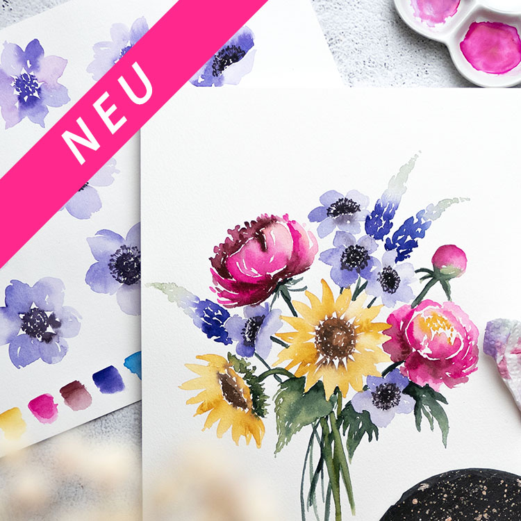 Aquarell Workshop Sommerblumen Neu
