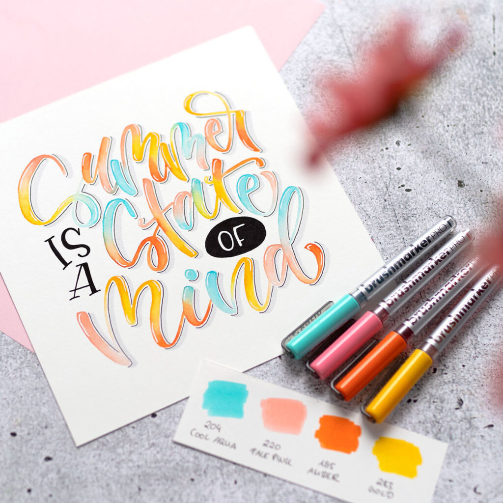 Handlettering Aquarell Letterbraut