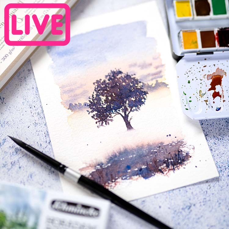 Aquarell Landschaft Livestream