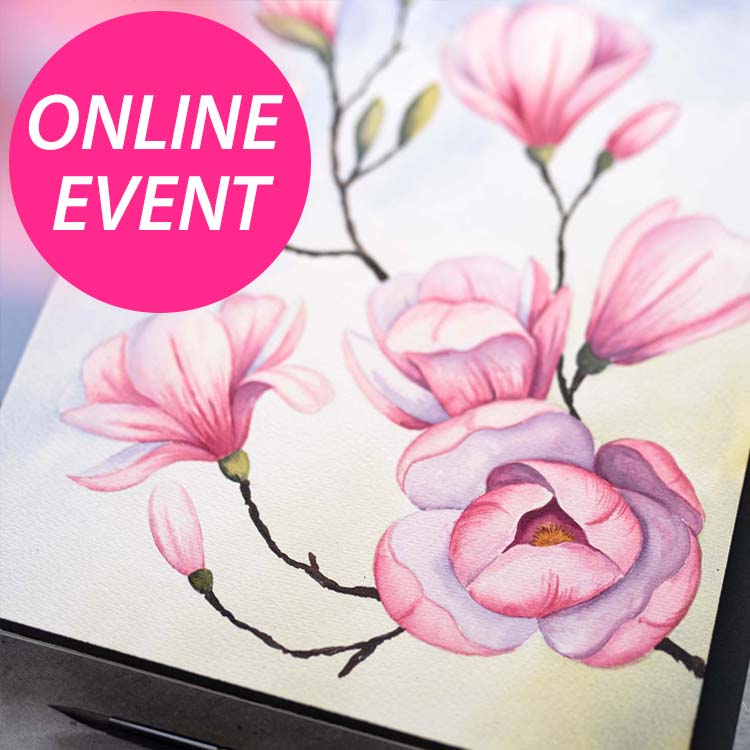 Magnolie_Aquarell_Online_Event