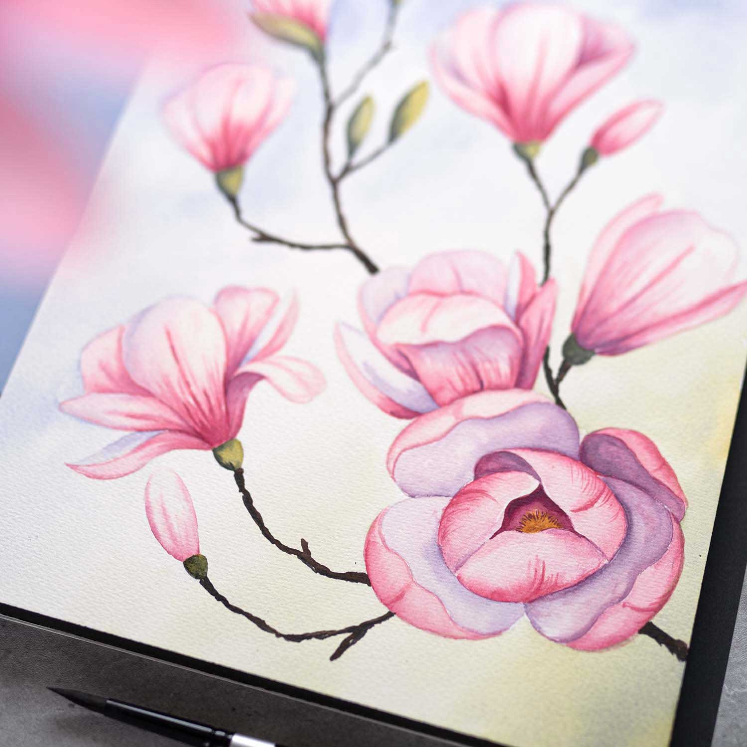 Online_Workshop_Aquarell_Magnolien