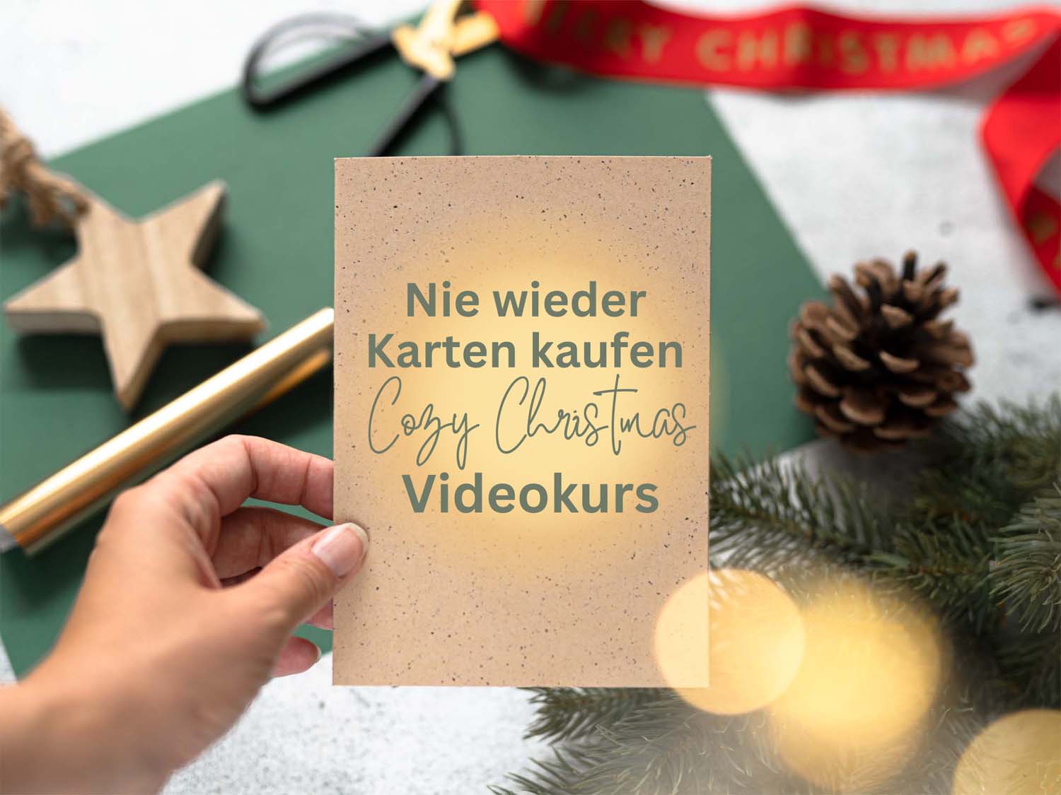 Weihnachtskarten selber machen Videokurs Handlettering