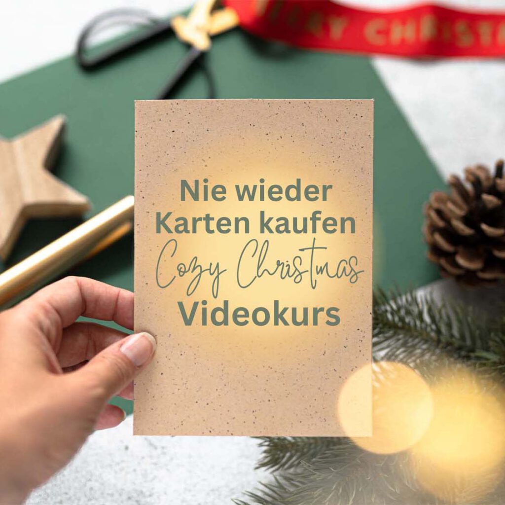 Weihnachtskarten selber machen Videokurs Handlettering