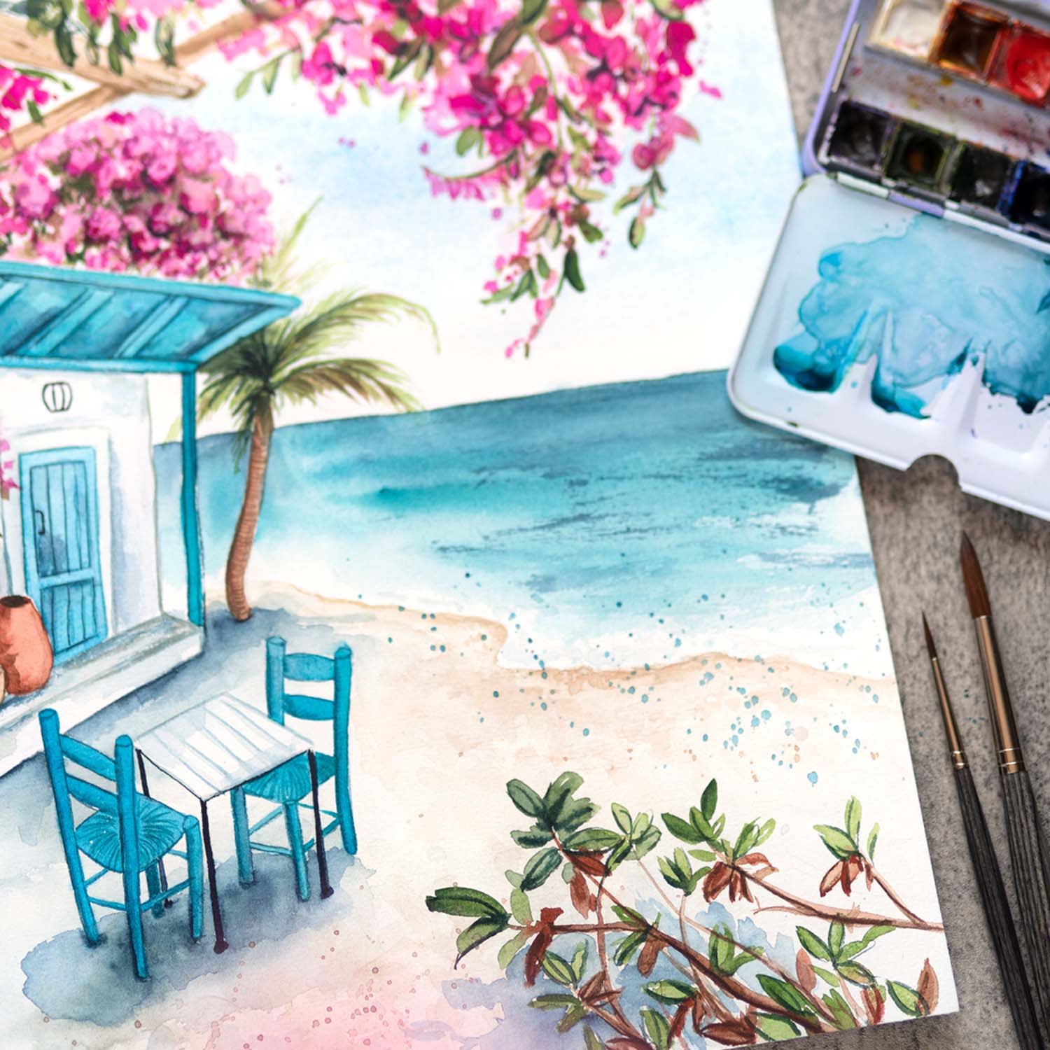 Watercolor_Aquarell_Workshop_Kreativabend_Sommer_Urlaub_StrandWatercolor_Aquarell_Workshop_Kreativabend_Sommer_Urlaub_Strand