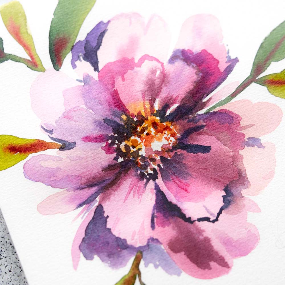 Pfingstrosen Coaching Loose Watercolor Pfingstrose