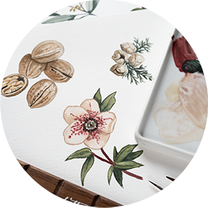 Weihnachten Aquarell Workshop Videokurs Adventskranz Inspiration