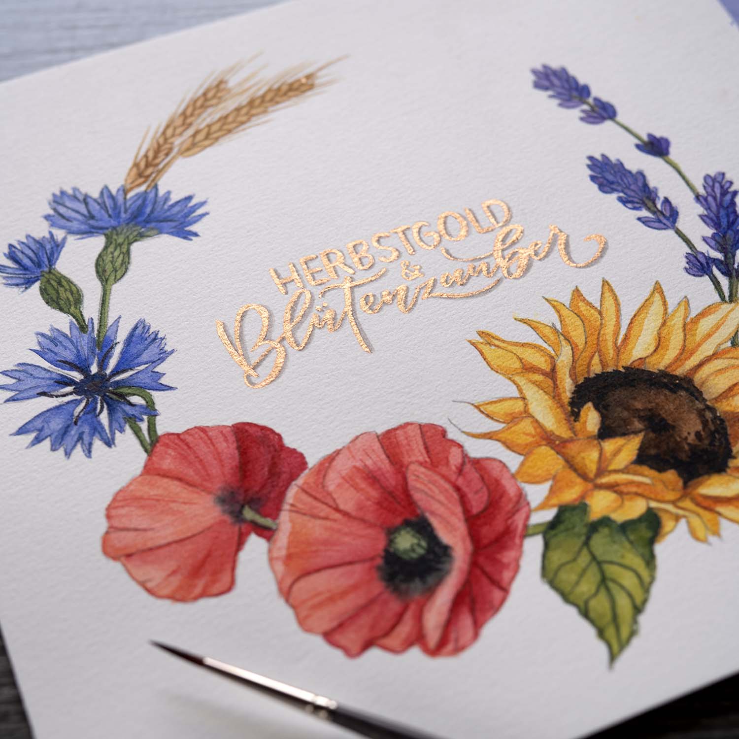 Aquarell Watercolor Kreativhäppchen Videokurs Herbstkranz Auszeit Glücksmoment