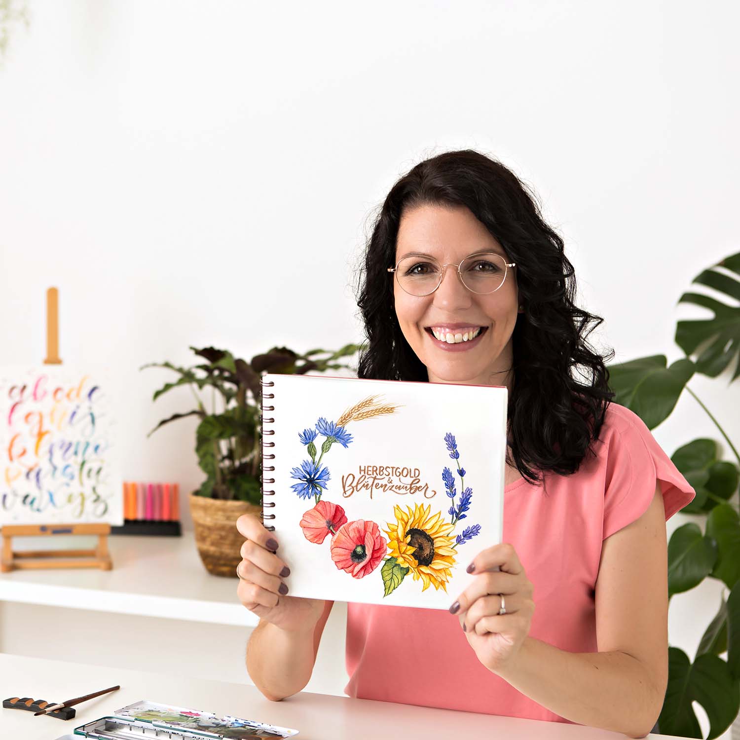 Aquarell Watercolor Videokurs Herbstkranz Kreativhäppchen Glücksmoment Kreative Auszeit