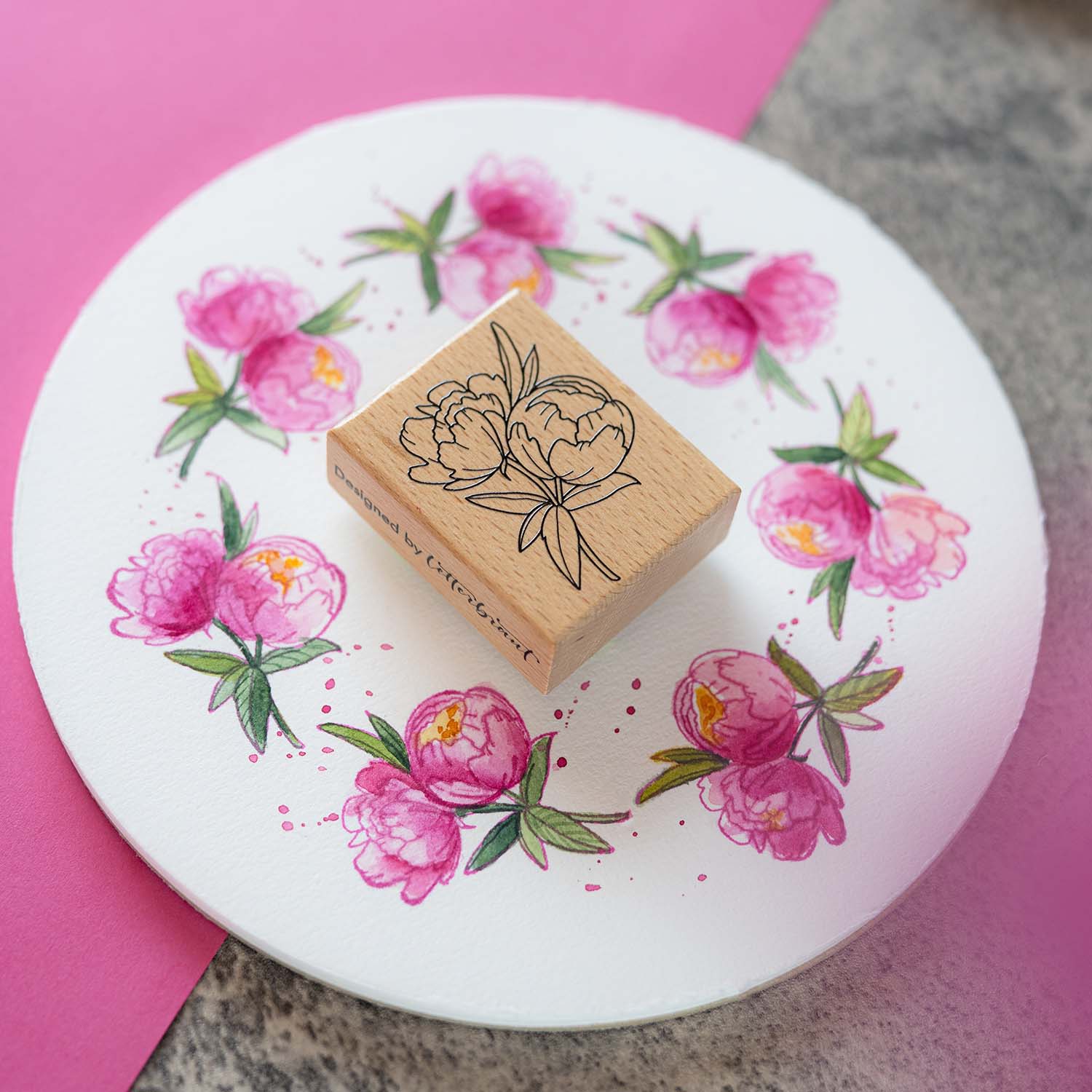 Stempelparty_Kreativabend_Letterbraut_Florale_Stempel_Blumenkranz