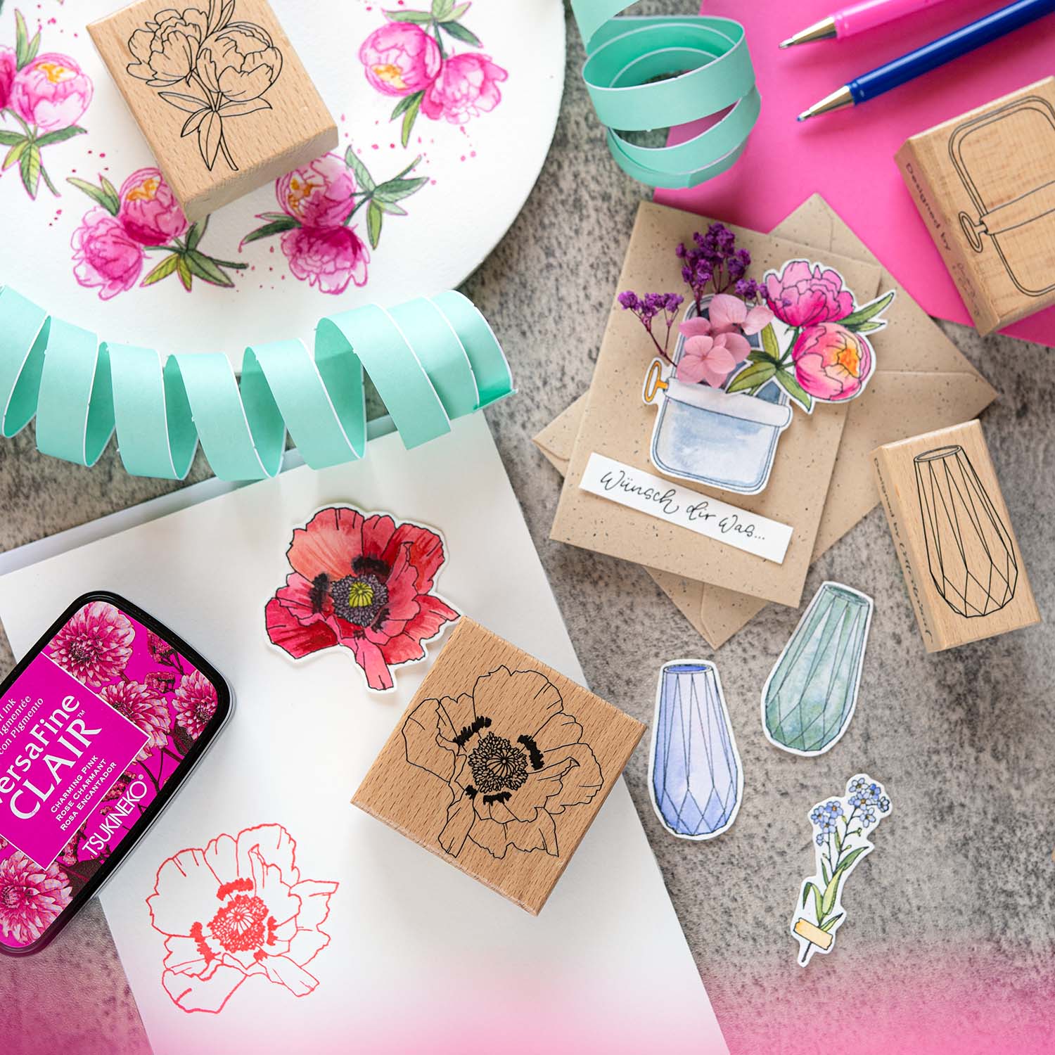 Stempelparty_Kreativabend_Letterbraut_Florale_Stempel_Inspiration