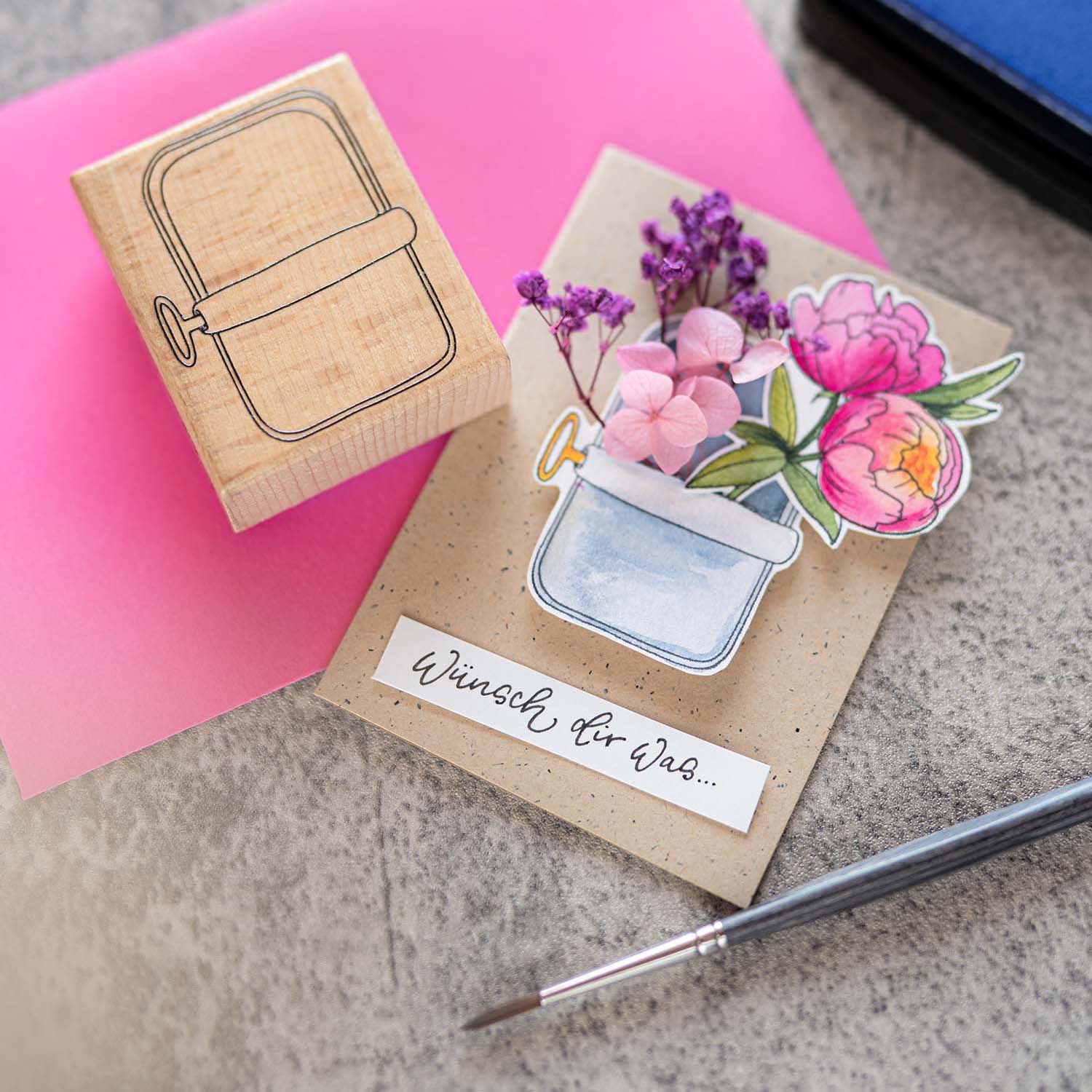 Stempelparty_Kreativabend_Letterbraut_Florale_Stempel_Sardinendose
