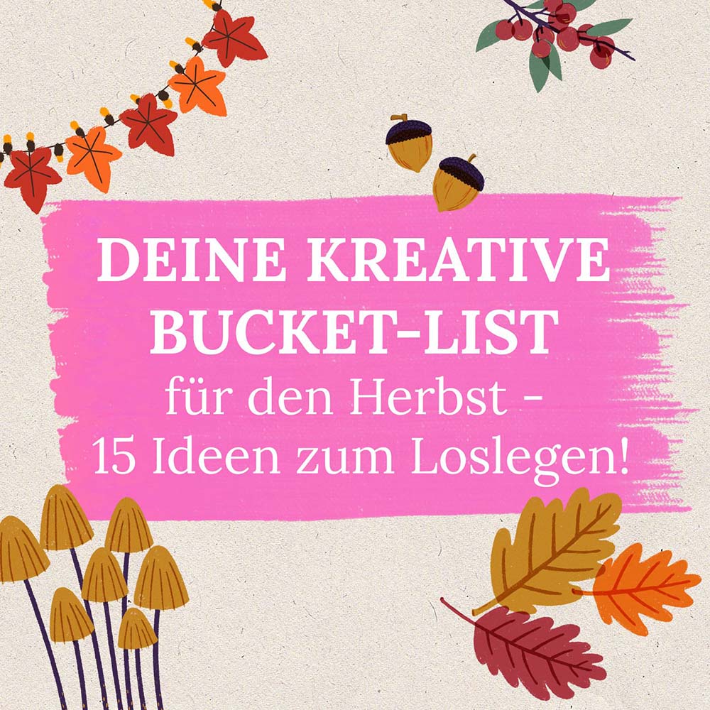 Freebie Watercolor Bucket List Motivideen für den Herbst