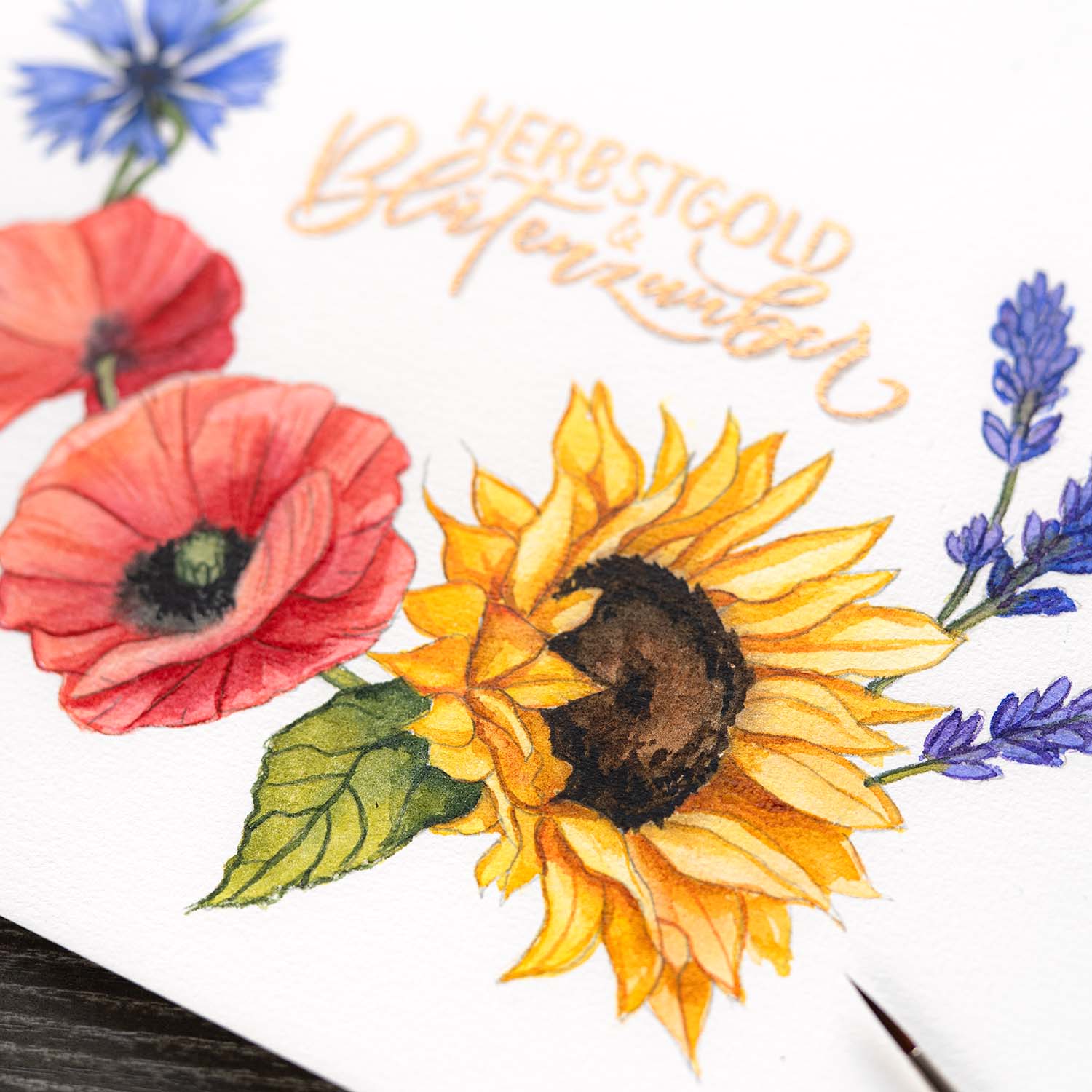 Kreativhäppchen Aquarell Watercolor Videokurs Herbstkranz Auszeit Glücksmoment