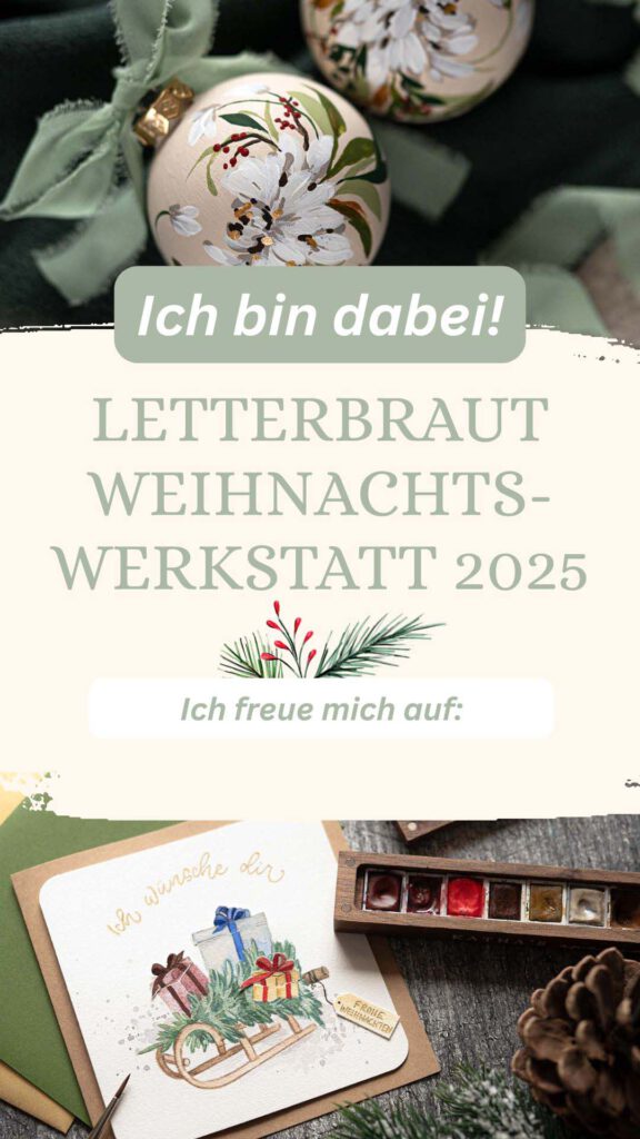 Letterbraut Weihnachtswerkstatt 2025 Ich bin dabei