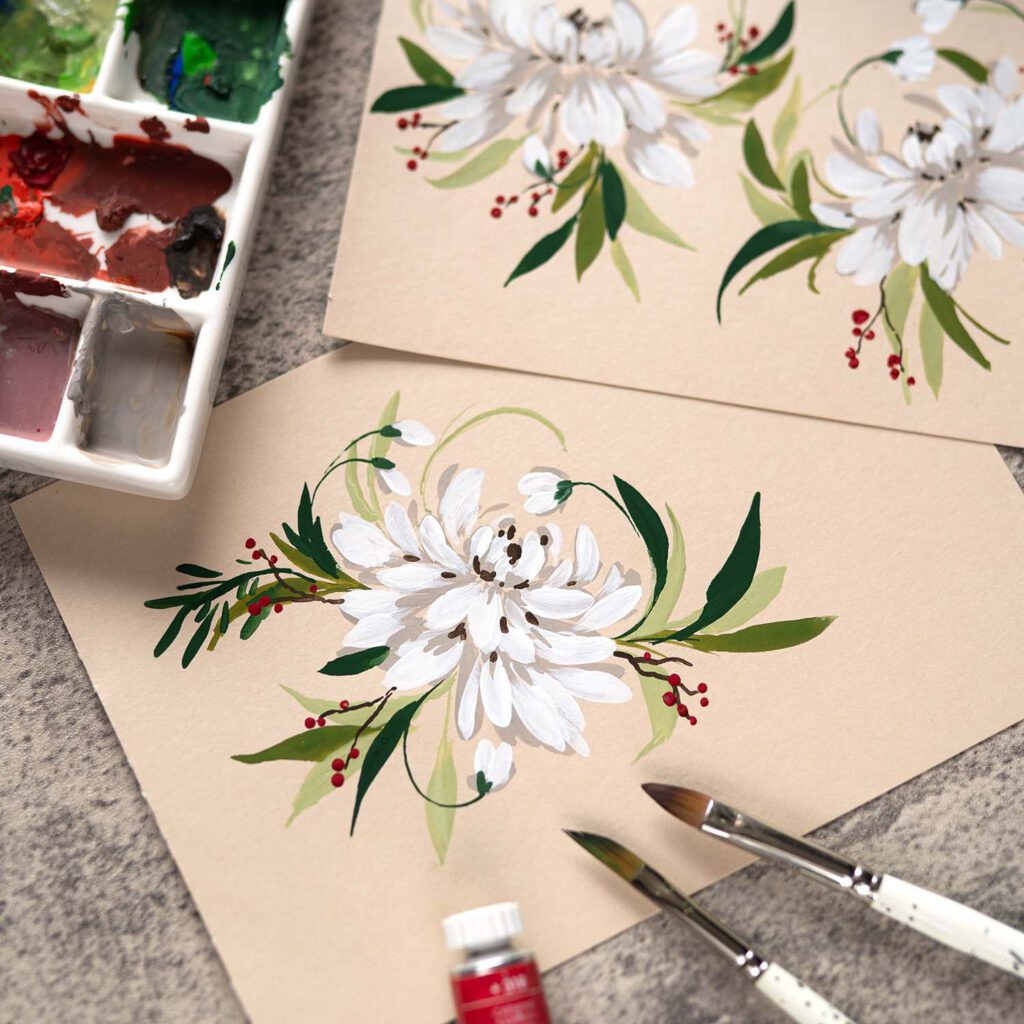 Weihnachten Weihnachtsworkshop Kugelwerkstatt Christbaumkugeln Workshop Gouache