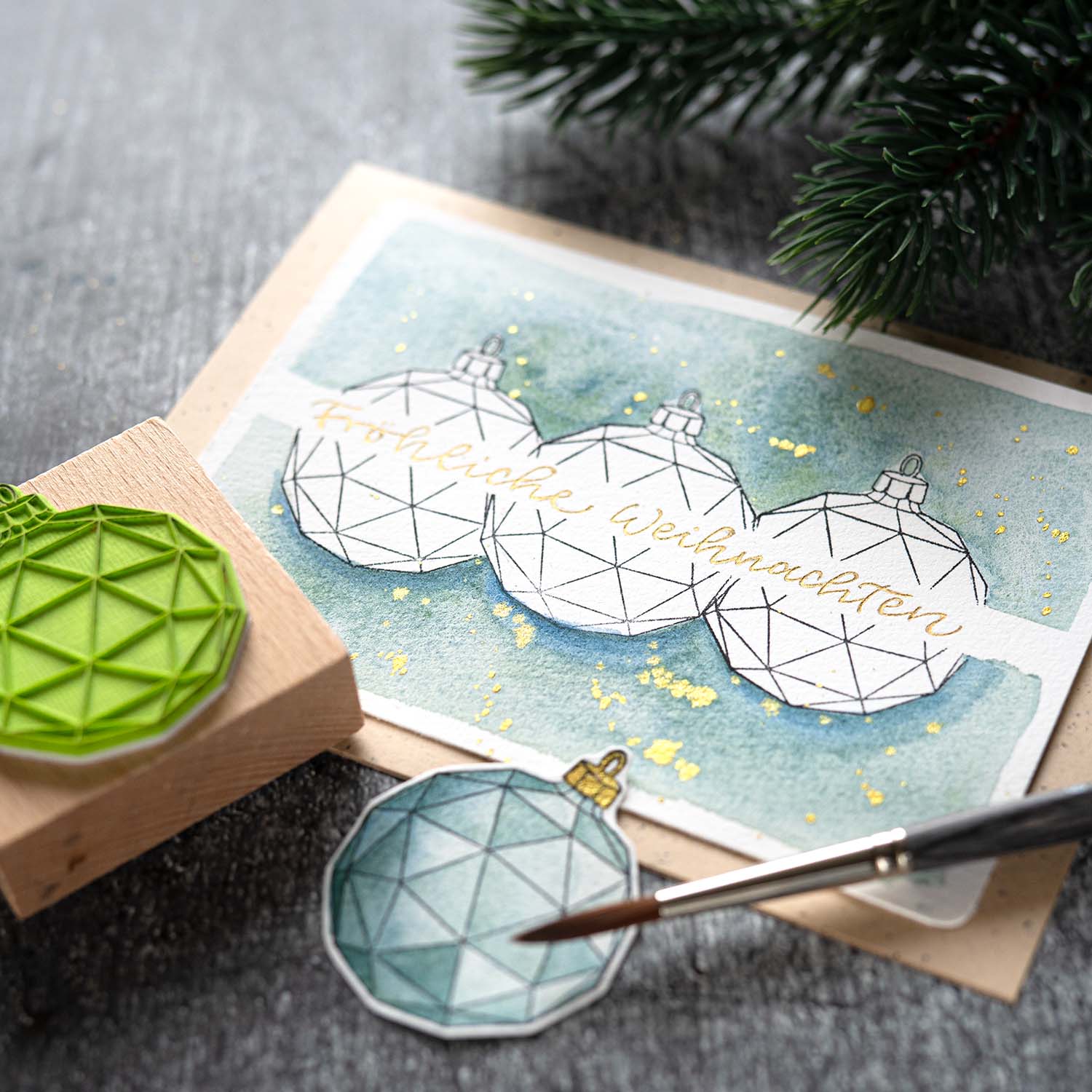 Stempel_Party_Weihnachten_Christbaumkugel_Workshop_Livestream