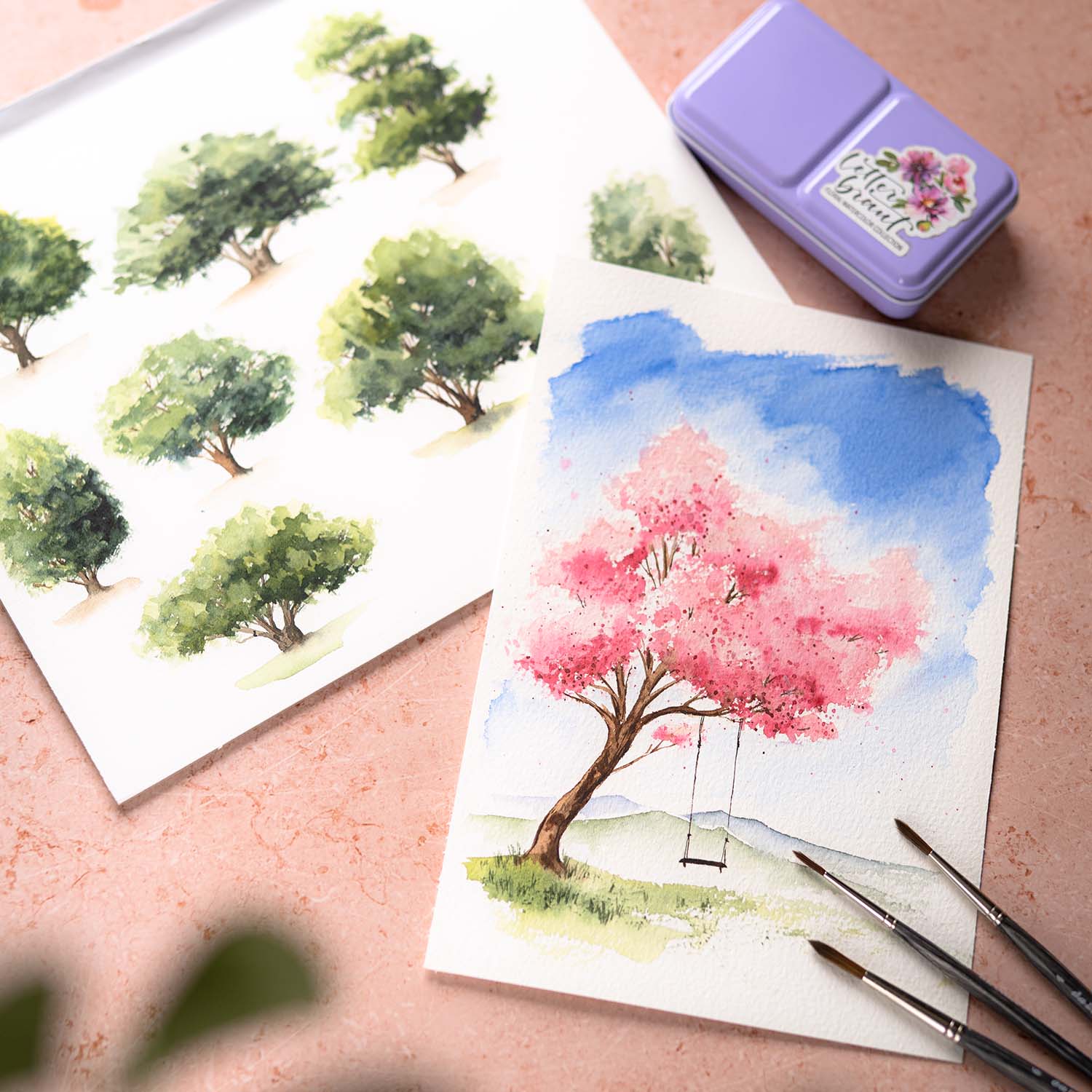 Aquarell Workshop Kreativabend Bäume verstehen Watercolor