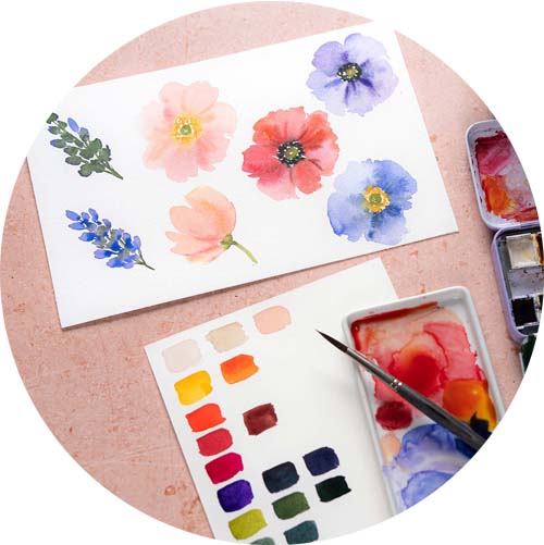 Florale Aquarell Shortcuts Blütenmalen Tipps Watercolor Einsteiger Übungen