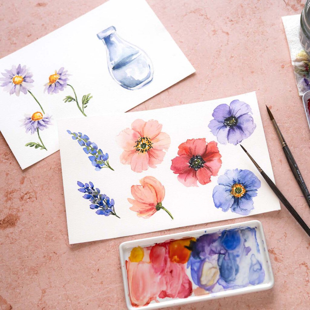 Florale Aquarell Shortcuts Watercolor Videokurs Einsteiger Blütenmalen Tipps