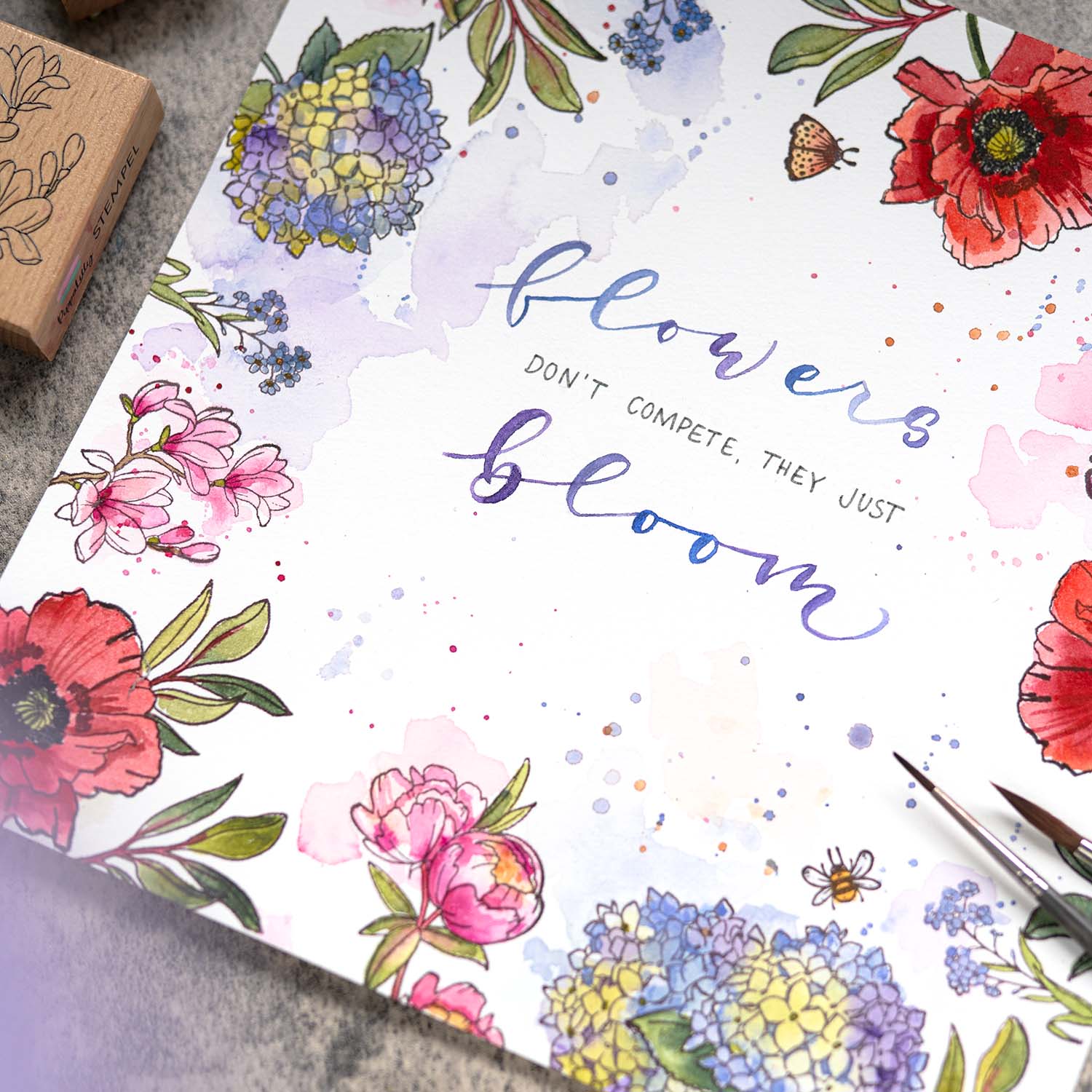 Stempelparty_Kreativabend_Letterbraut_Florale_Stempel_Workshop_Inspiration