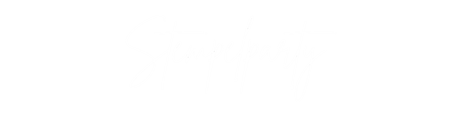 Stempelparty Schriftzug