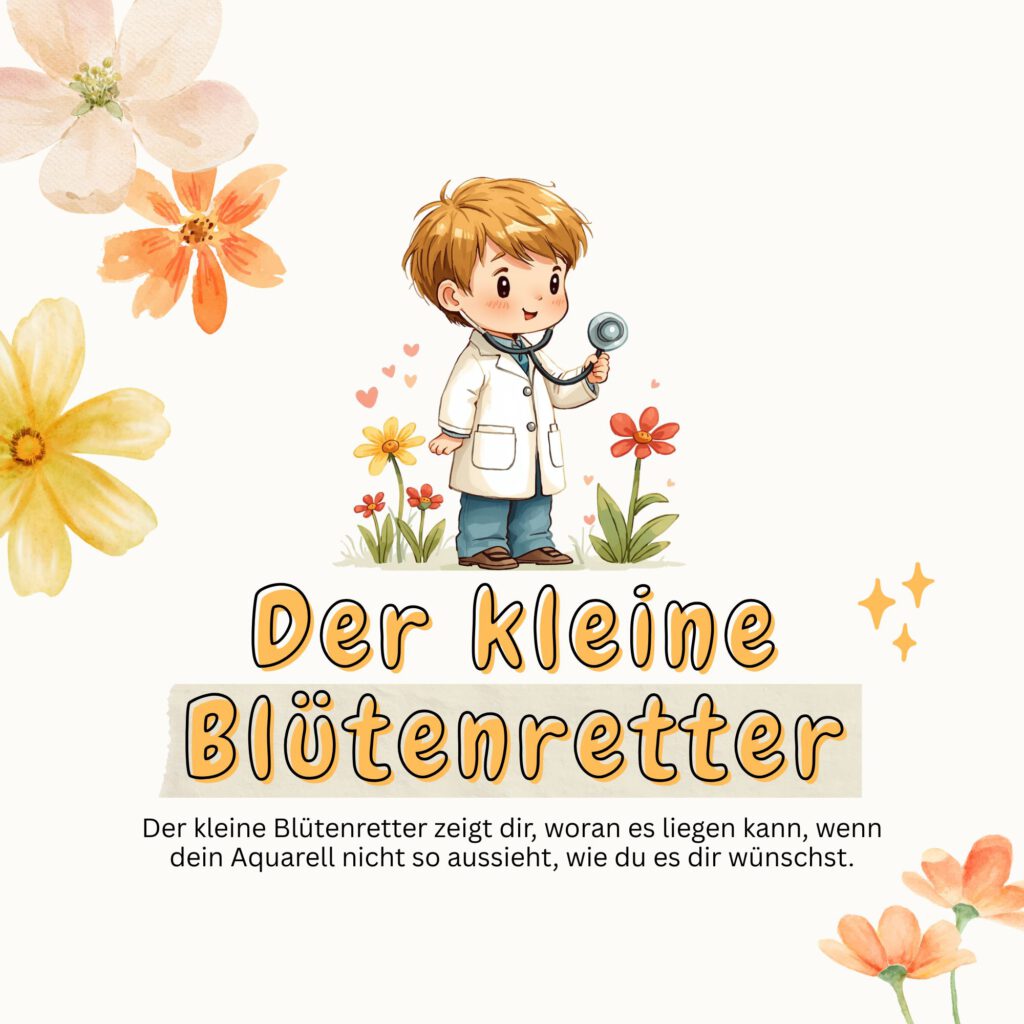 Der kleine Blütenretter Aquarell Blüten Erste Hilfe